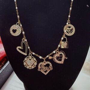 Hand Made, 18k Gold Heart Charm Necklace